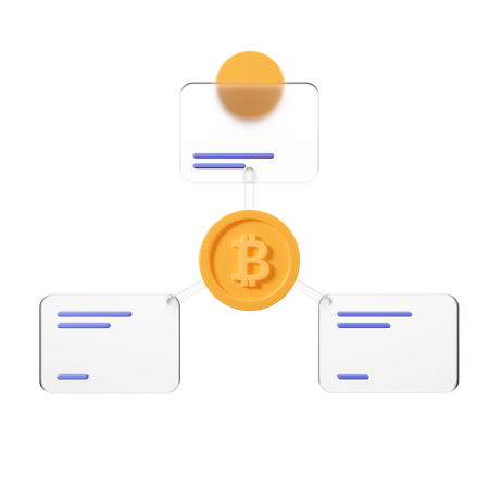 Tarjeta bitcoin  3D Illustration