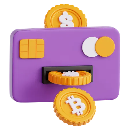 Tarjeta bitcoin  3D Icon