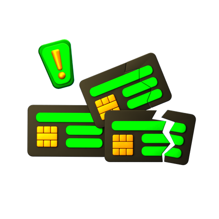 Tarjeta dañada  3D Icon
