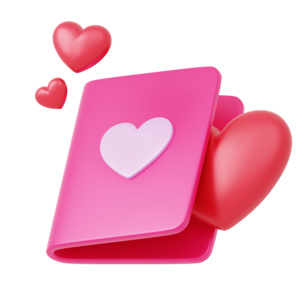 Tarjeta de amor  3D Icon