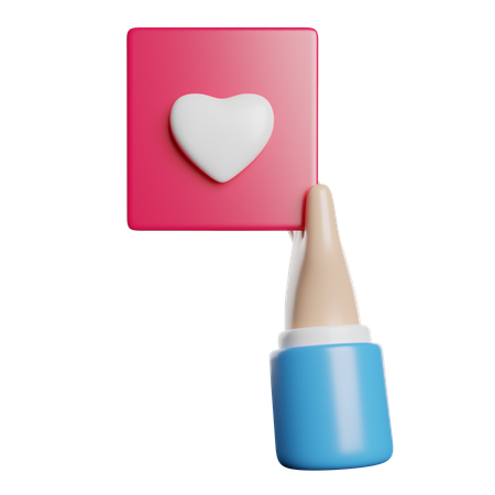 Tarjeta de amor  3D Icon