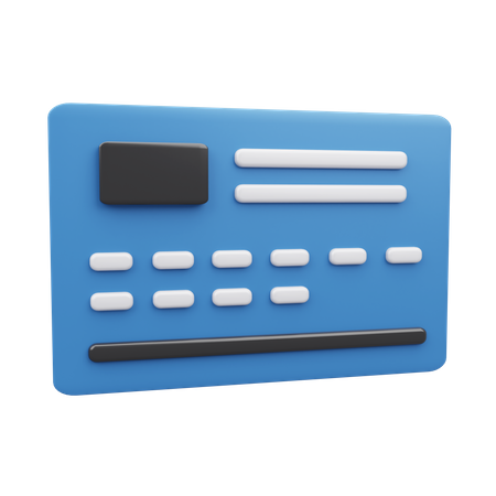 Tarjeta de crédito  3D Icon