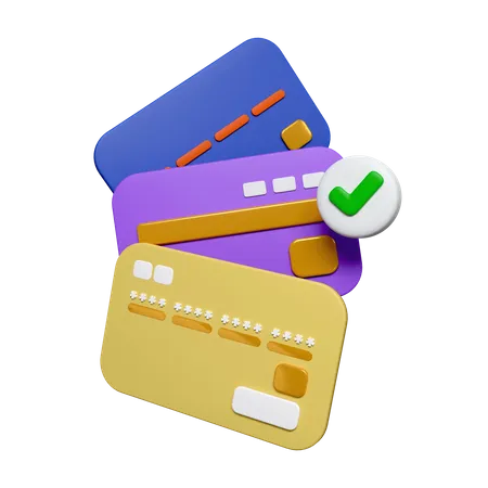 Tarjeta de crédito aprobada  3D Icon