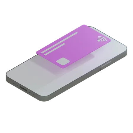 Tarjeta de crédito magenta  3D Icon