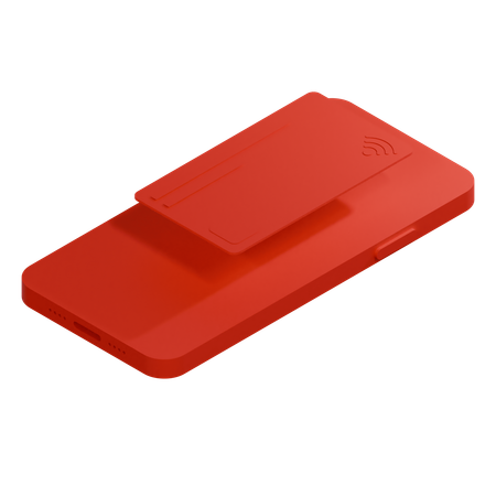 Tarjeta de crédito roja llena  3D Icon