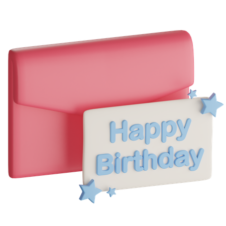 Tarjeta de cumpleaños  3D Icon