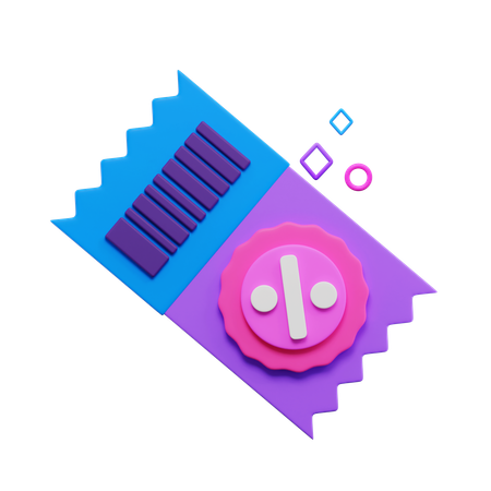 Tarjeta de descuento  3D Icon