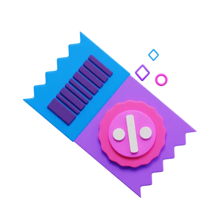 Tarjeta de descuento  3D Icon