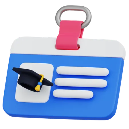 Credencial de estudiante  3D Icon