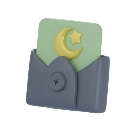 Tarjeta de felicitación de ramadán  3D Icon