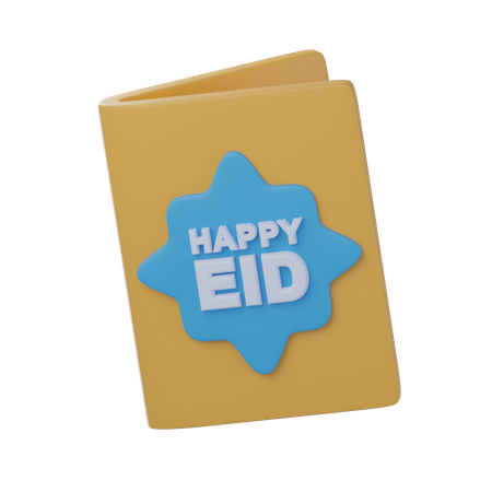 Tarjeta de felicitación eid  3D Icon