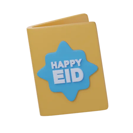 Tarjeta de felicitación eid  3D Icon