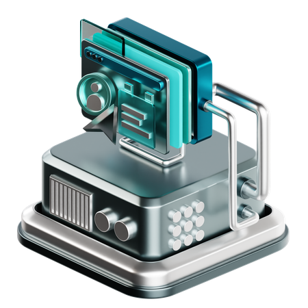 Tarjeta de identificación  3D Icon