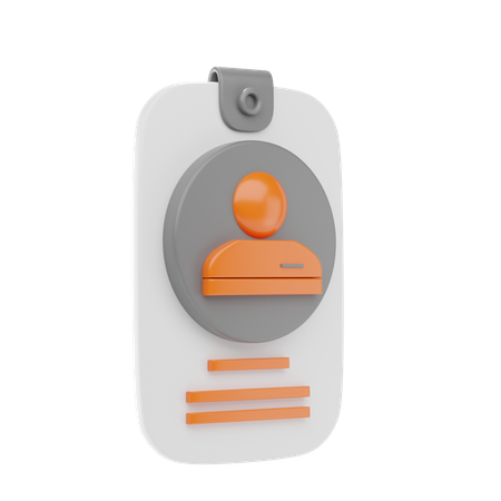 Tarjeta de identificación  3D Icon