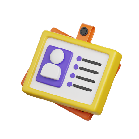 Tarjeta de identificación  3D Icon