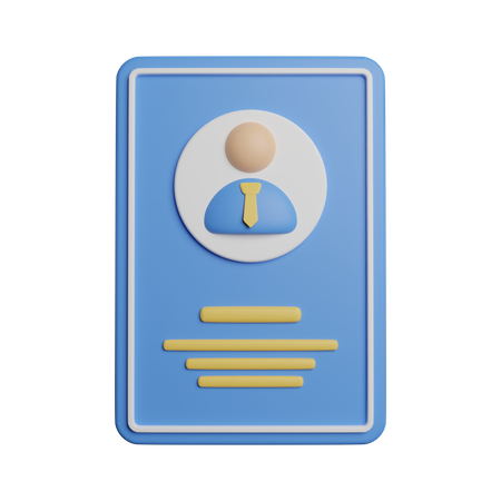 Tarjeta de identificación  3D Icon