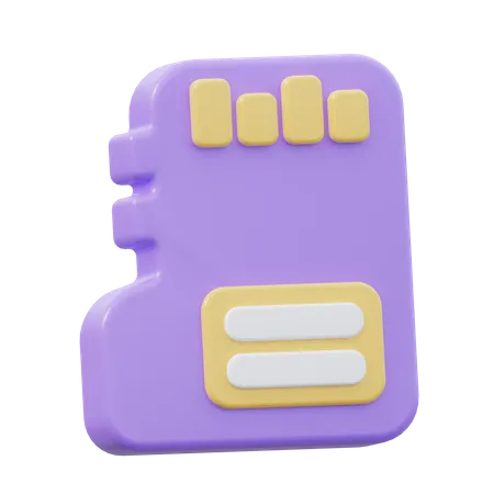 Tarjeta de memoria  3D Icon