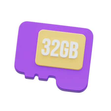 Tarjeta de memoria  3D Icon