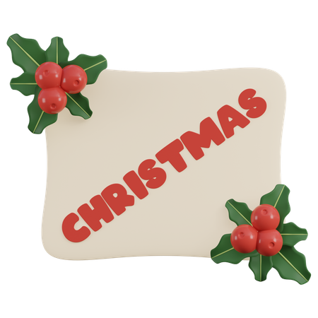 Tarjeta de navidad  3D Icon