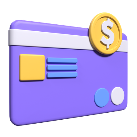 Tarjeta de pago  3D Icon