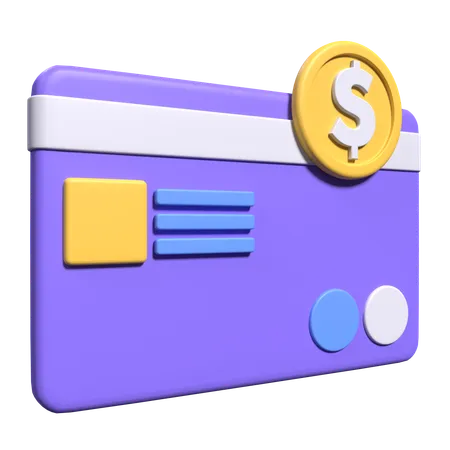 Tarjeta de pago  3D Icon