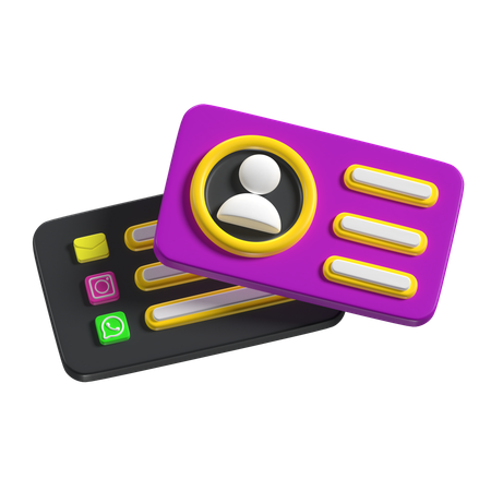 Tarjeta de visita  3D Icon