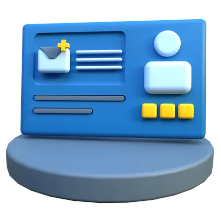 Tarjeta de negocios  3D Icon