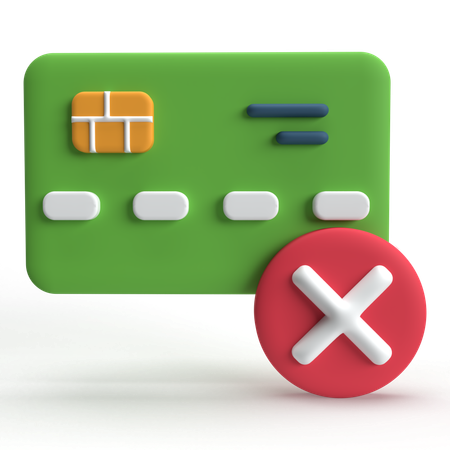 Tarjeta denegada  3D Icon