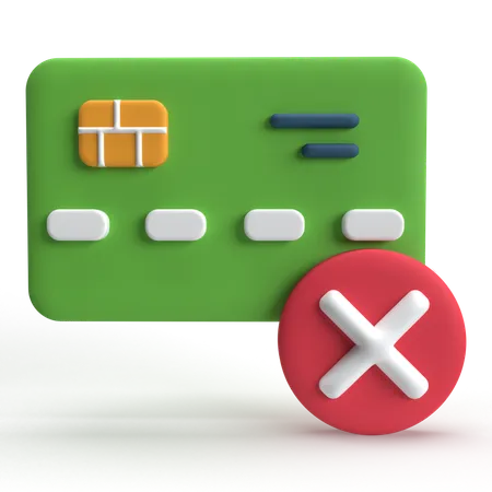 Tarjeta denegada  3D Icon