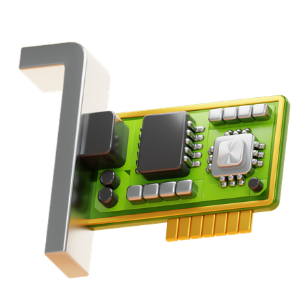 Tarjeta ethernet  3D Icon