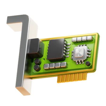 Tarjeta ethernet  3D Icon