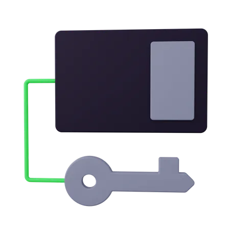 Tarjeta llave  3D Icon