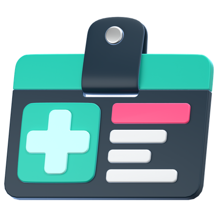 Tarjeta médica  3D Icon