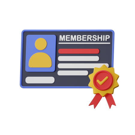 Tarjeta de membresia  3D Icon