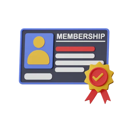 Tarjeta de membresia  3D Icon
