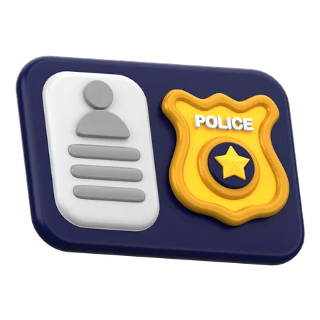 Tarjeta de policia  3D Icon