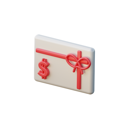 Tarjeta de regalo  3D Illustration