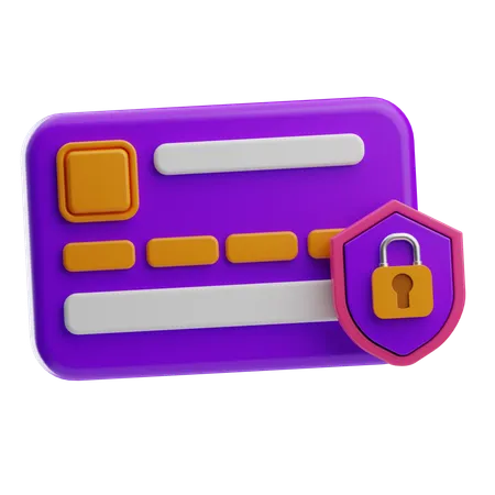 Seguridad de la tarjeta  3D Icon