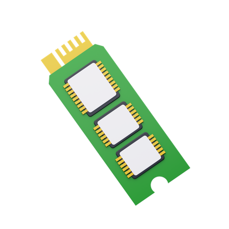 Tarjeta ssd  3D Icon