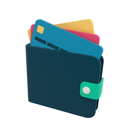 Billetera de tarjeta  3D Icon