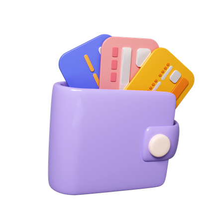 Billetera de tarjeta  3D Icon