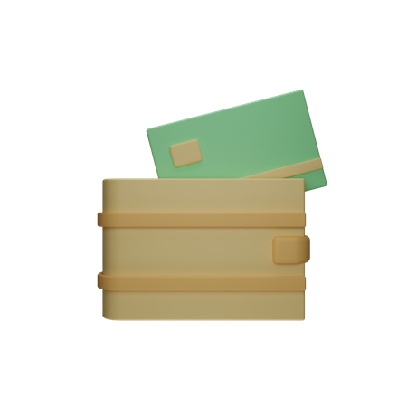 Billetera de tarjeta  3D Icon