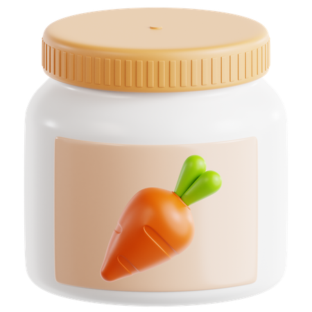 Tarro de comida para bebe  3D Icon