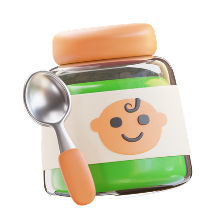 Tarro de comida para bebe  3D Icon