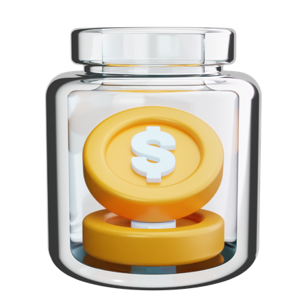 Tarro de dinero  3D Icon