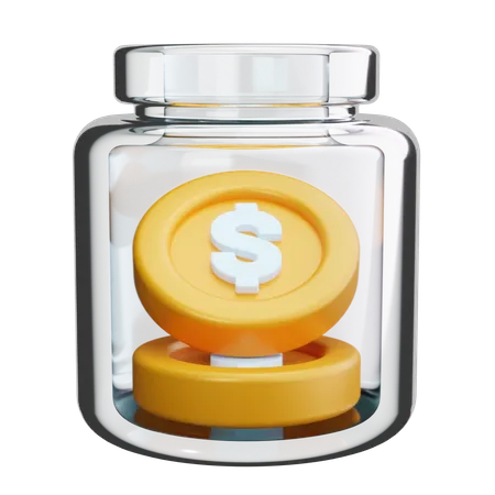 Tarro de dinero  3D Icon