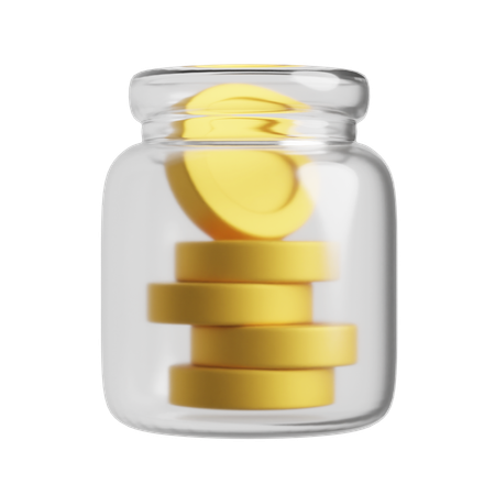 Tarro de dinero  3D Icon