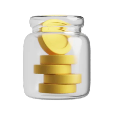 Tarro de dinero  3D Icon