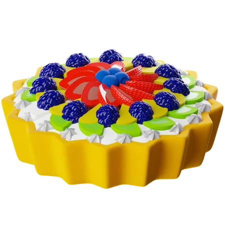 Tarta de frutas  3D Icon