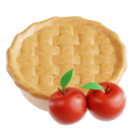 Tarta de manzana  3D Icon